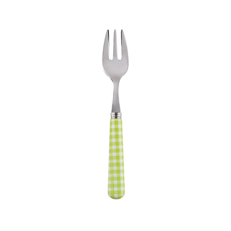 Gingham Lime Oyster Fork