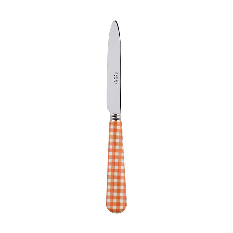 Gingham Orange Dessert Knife