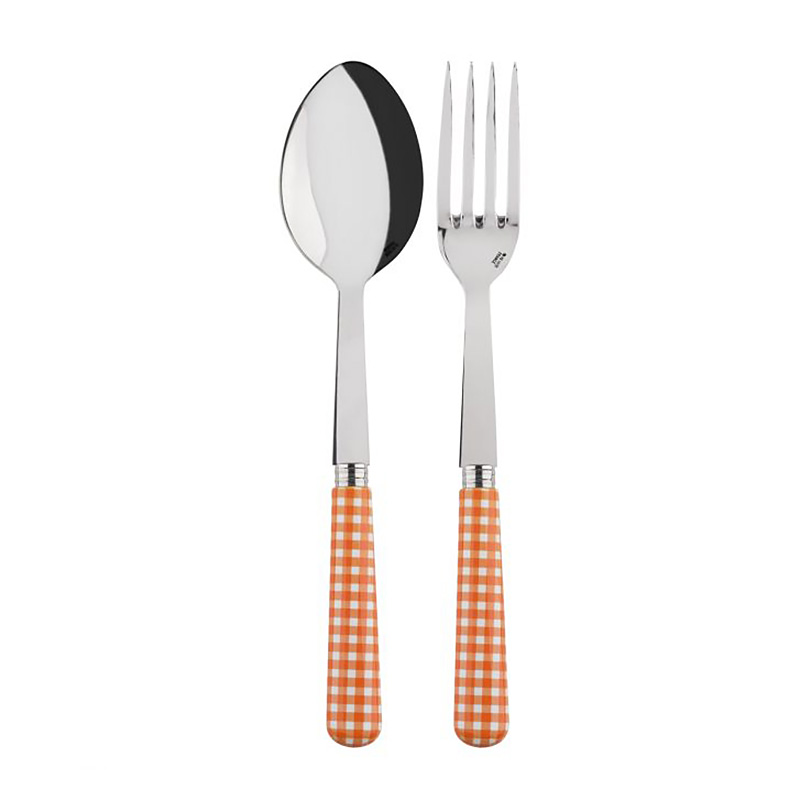 Gingham Orange 2pc Serving Set