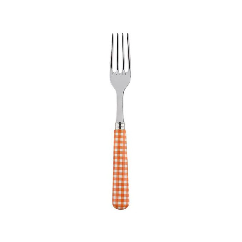 Gingham Orange Dinner Fork