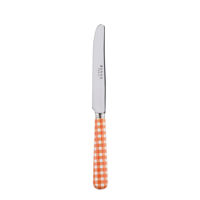 Gingham Orange Breakfast Knife, Small