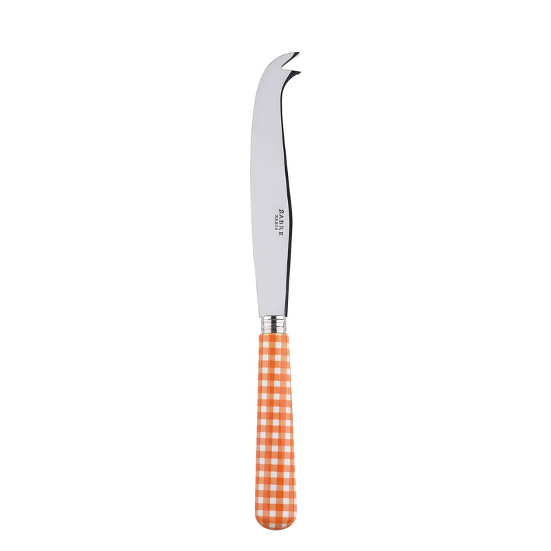 Gingham Orange Cheese Knife, Large