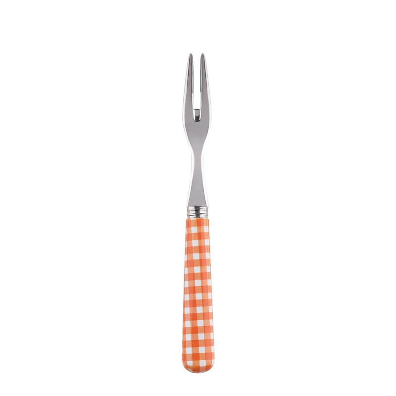 Gingham Orange Cocktail Fork