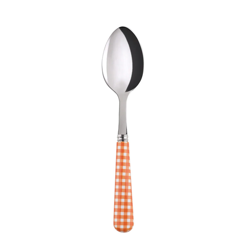 Gingham Orange Dessert Spoon