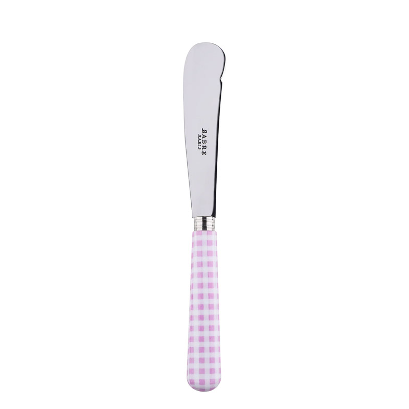 Gingham Pink Butter Knife