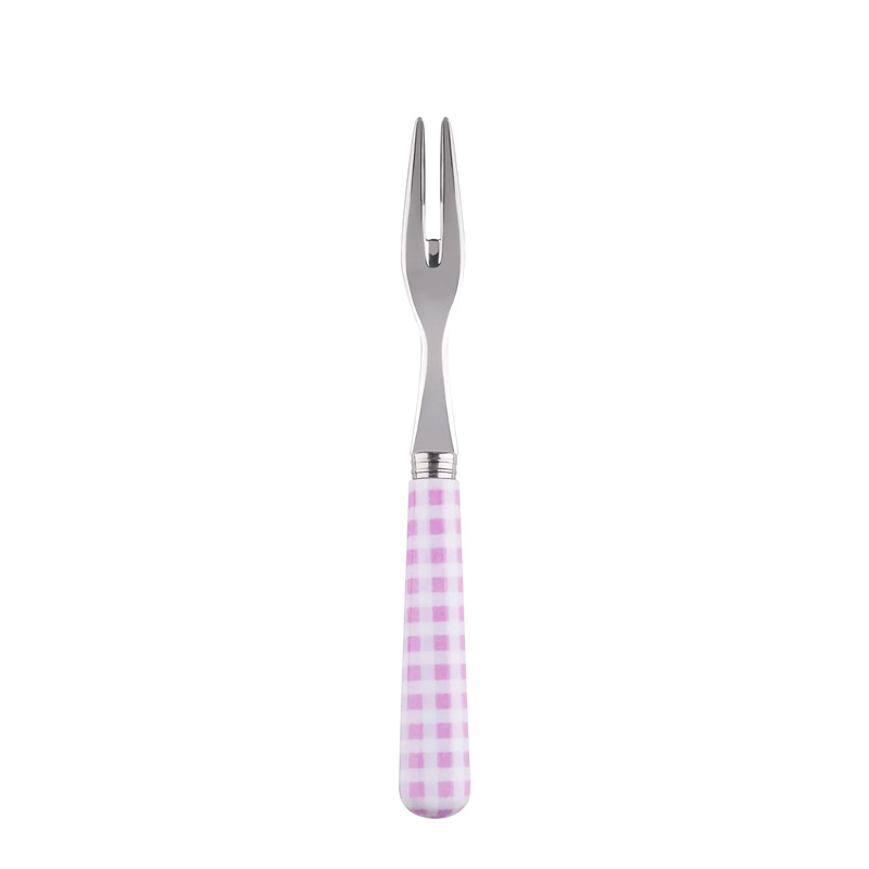 Gingham Pink Cocktail Fork