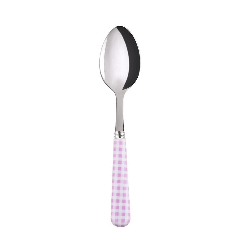 Gingham Pink Dessert Spoon