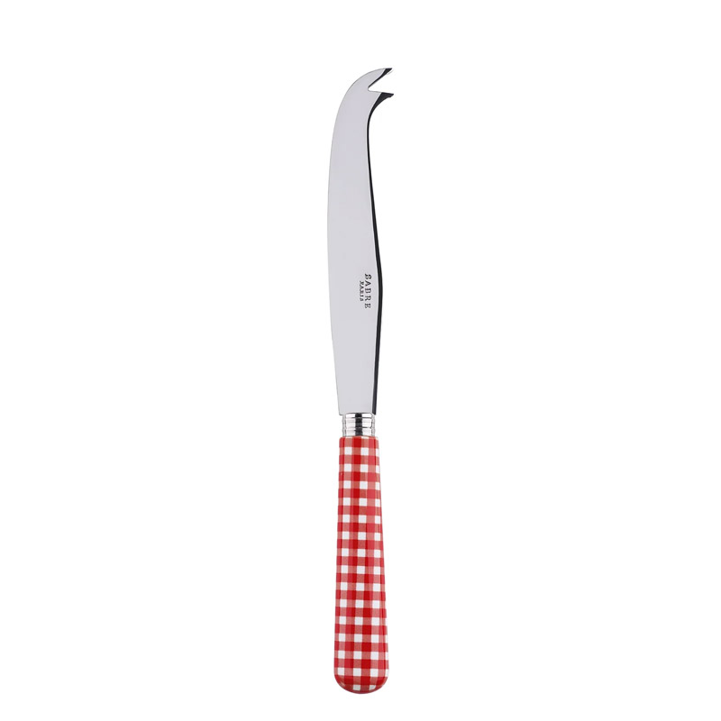 Gingham Red Cheese Knife, Large