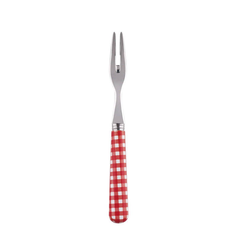 Gingham Red Cocktail Fork