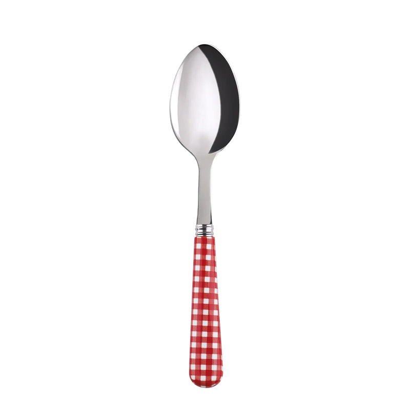 Gingham Red Dessert Spoon