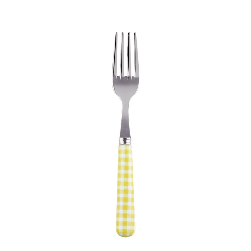 Gingham Yellow Cake Fork