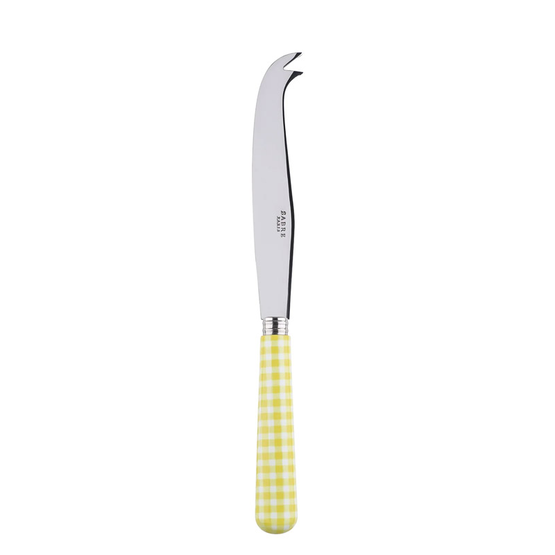 Gingham Yellow Cheese Knife, Large