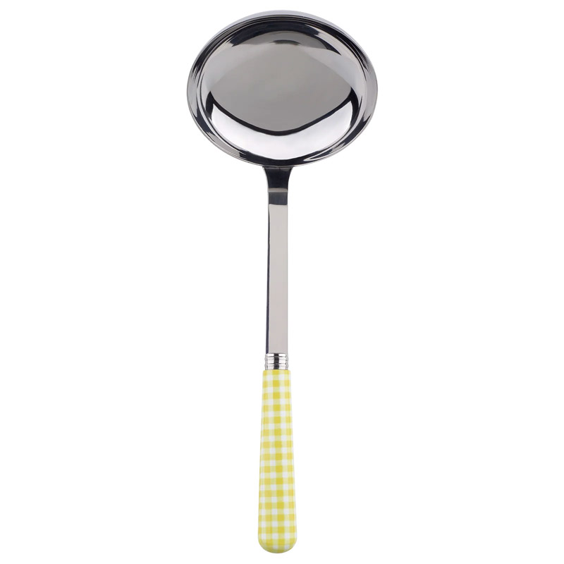 Gingham Yellow Ladle