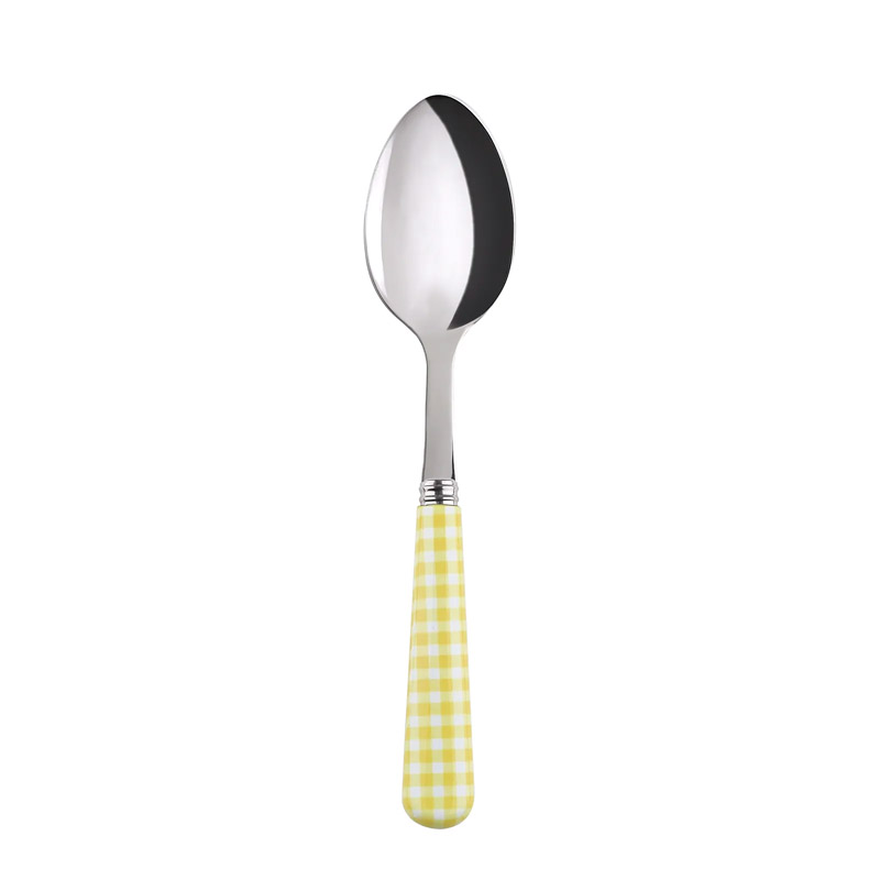 Gingham Yellow Dessert Spoon