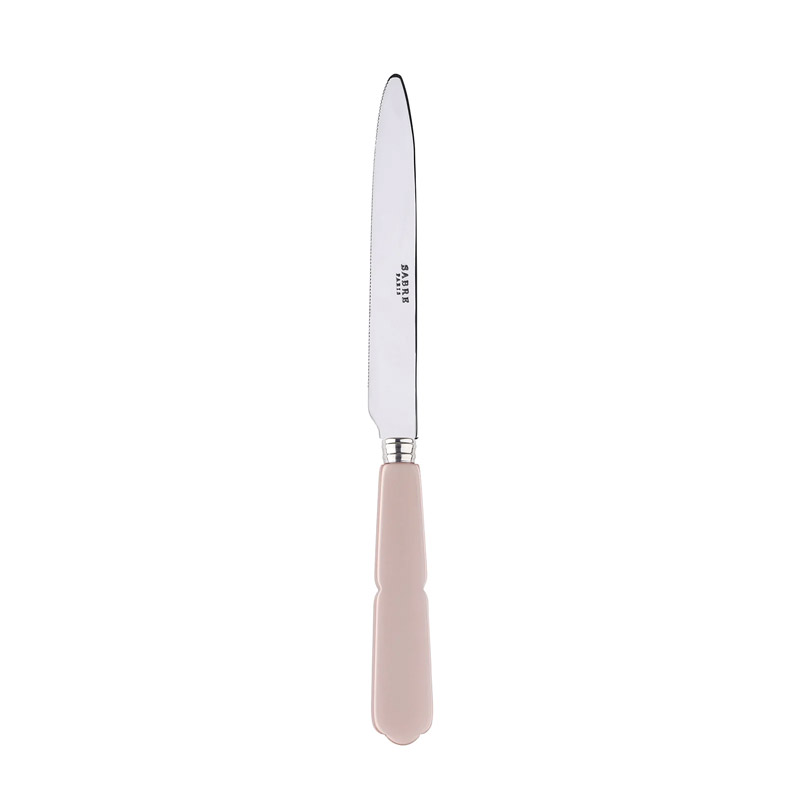 Gustave Taupe Dinner Knife, Serrated