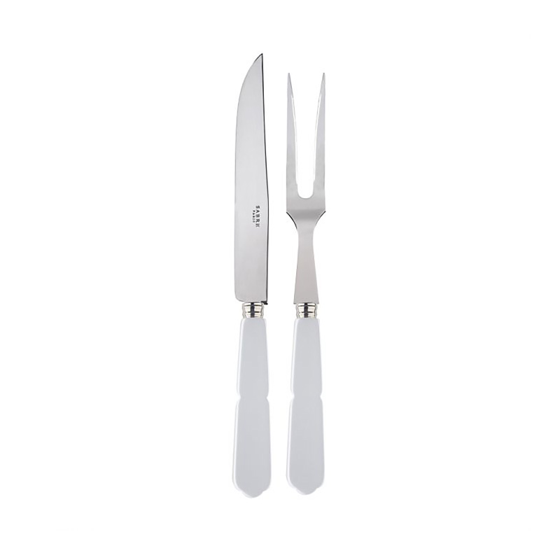 Gustave White 2pc Carving Set