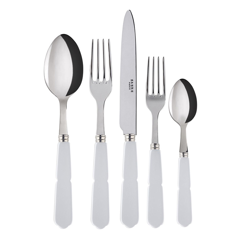 Gustave White 5pc Place Setting