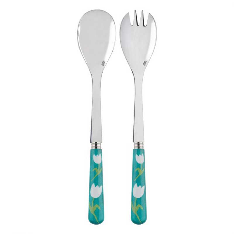 Tulip Turquoise 2pc Salad Set