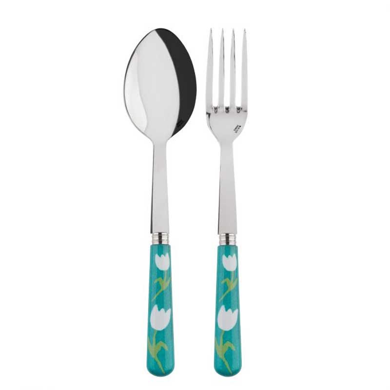 Tulip Turquoise 2pc Serving Set