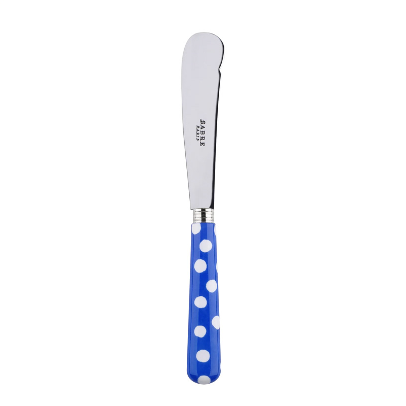 White Dots Lapis Blue Butter Knife