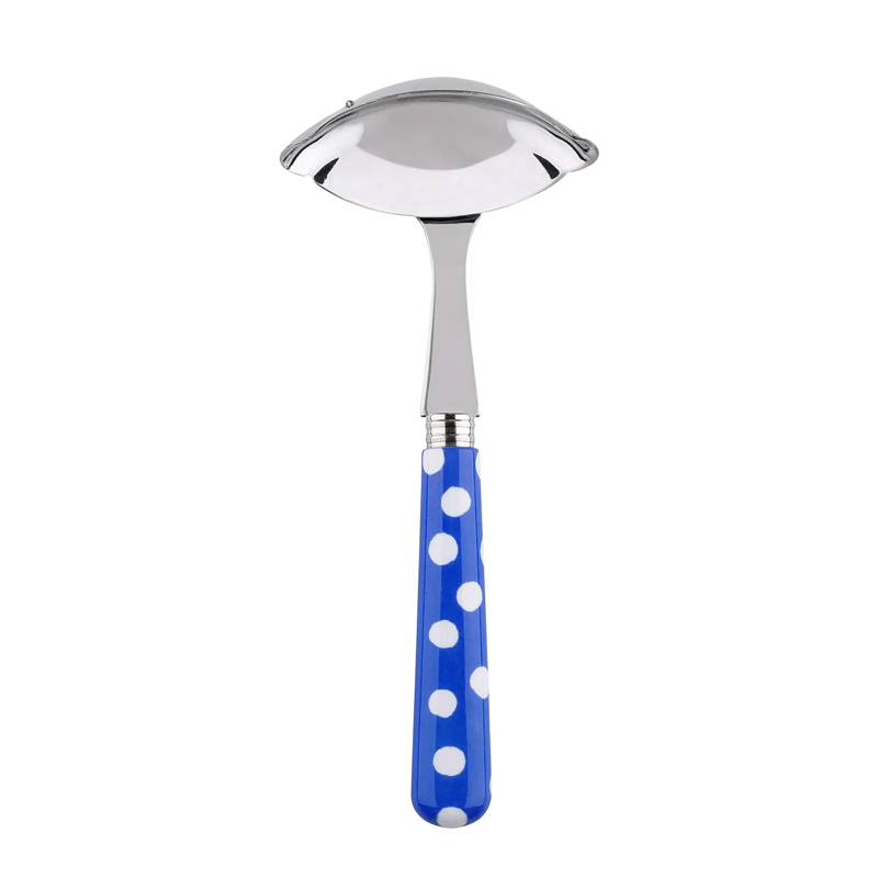 White Dots Lapis Blue Gravy Ladle