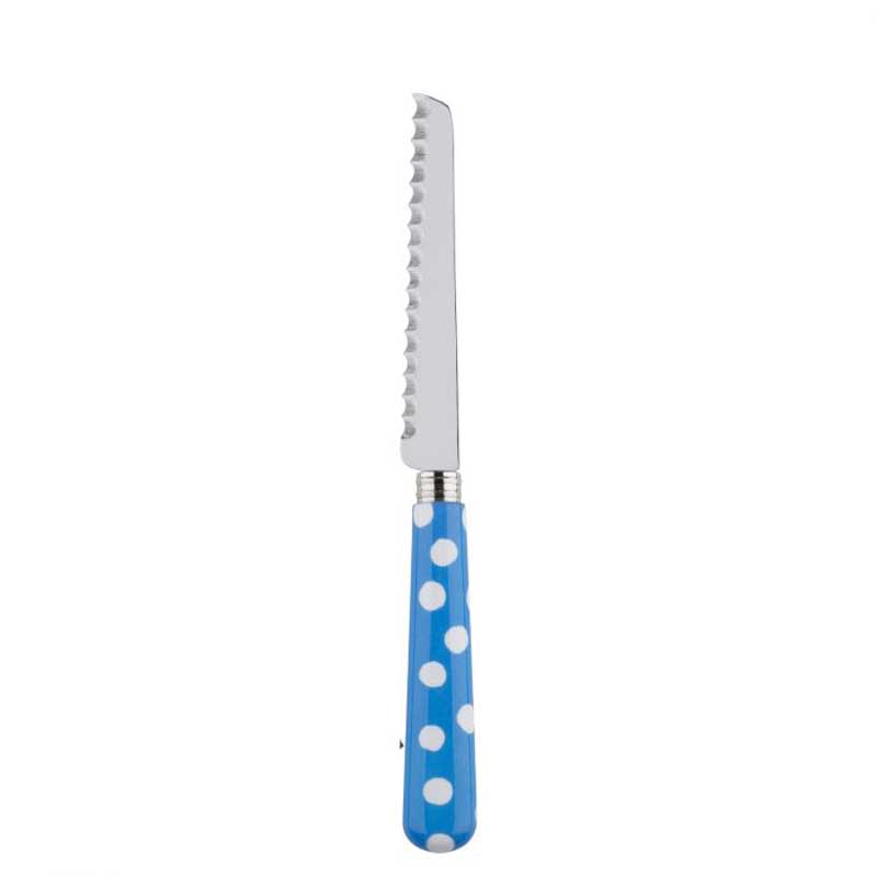 White Dots Light Blue Tomato Knife