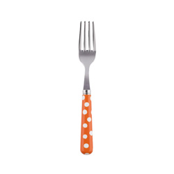 A photo of White Dots Orange Cake Fork