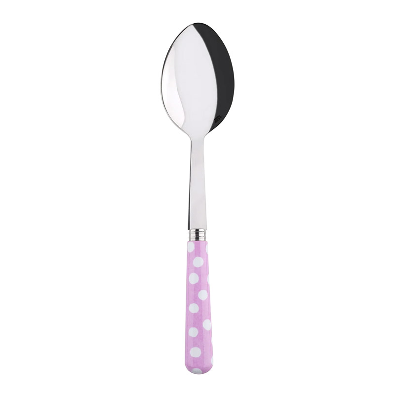 White Dots Pink Serving Spoon