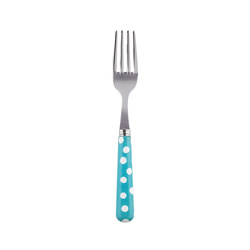 A photo of White Dots Turquoise Cake Fork