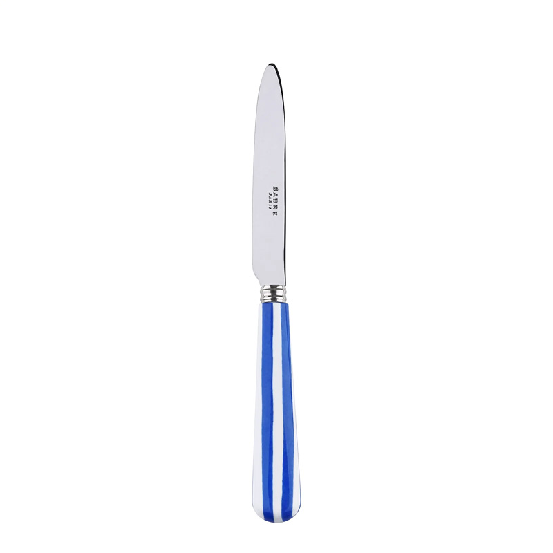 White Stripe Lapis Blue Dessert Knife