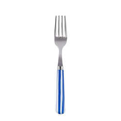 A photo of White Stripe Lapis Blue Cake Fork