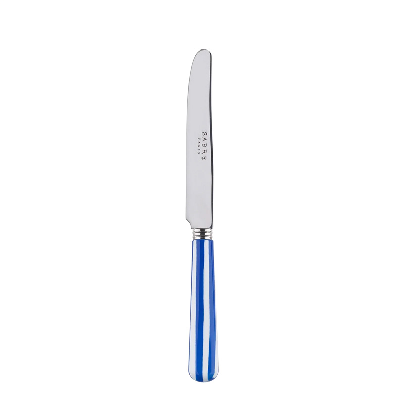 White Stripe Lapis Blue Breakfast Knife, Small