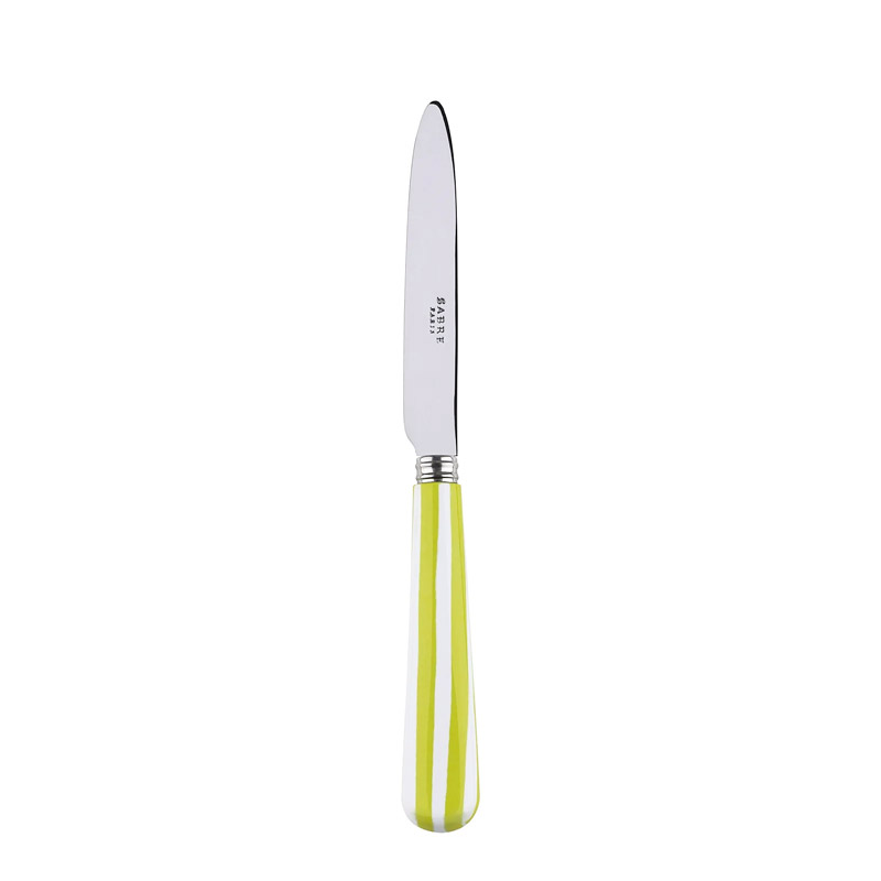 White Stripe Lime Dessert Knife