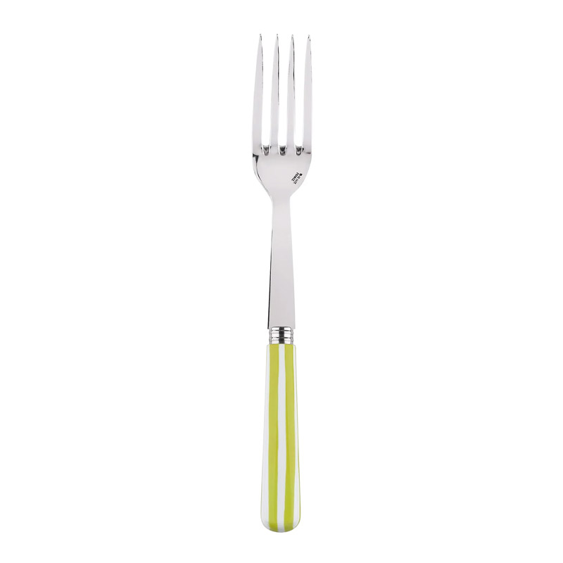 White Stripe Lime Serving Fork