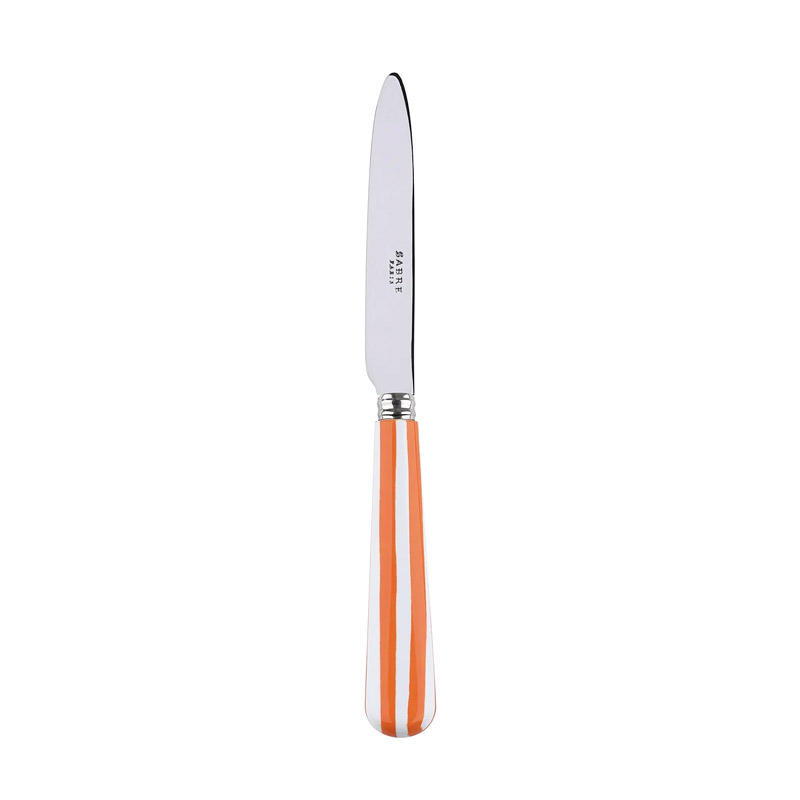 White Stripe Orange Dessert Knife