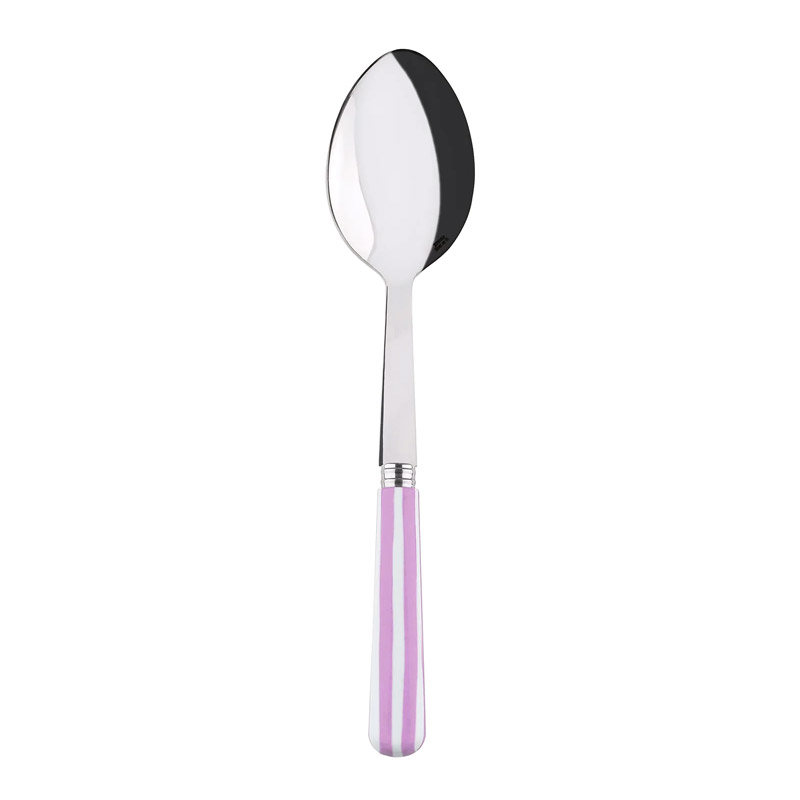 White Stripe Pink Serving Spoon