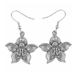 A photo of Flower of the Month Earring, July/Larkspur