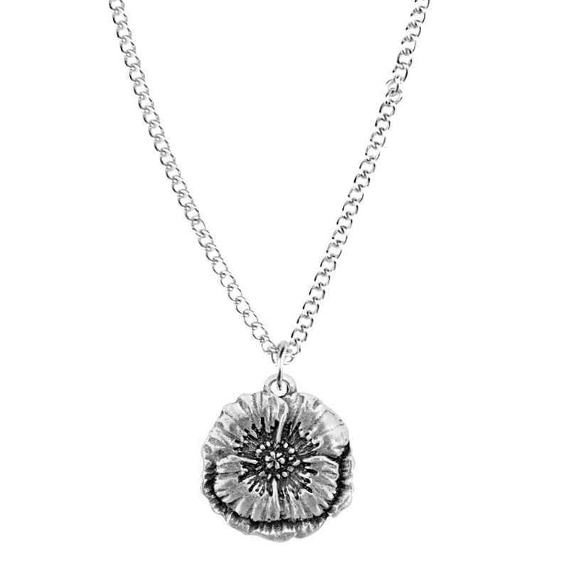 Flower of the Month Pendant - August/Poppy