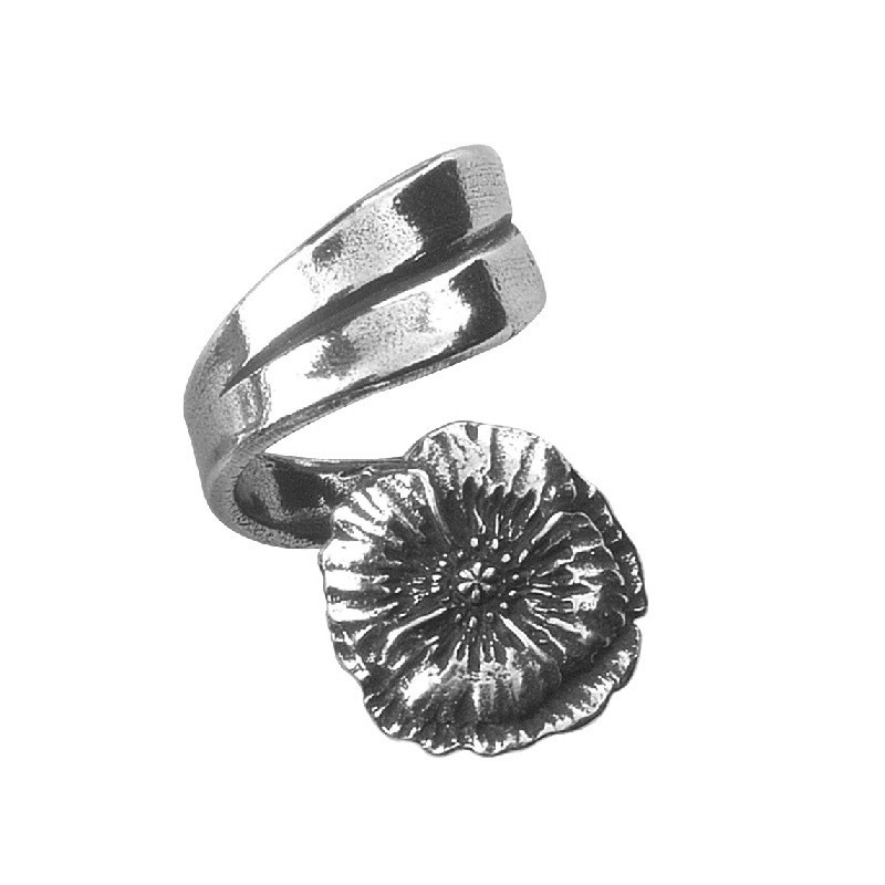 Flower of the Month Ring, August/Poppy