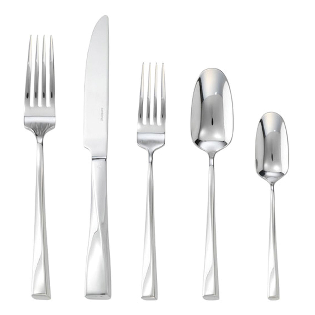 Twist 5pc Place Setting, Solid Handle