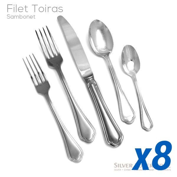 Filet Toiras 40pc Service for 8, Hollow Handle