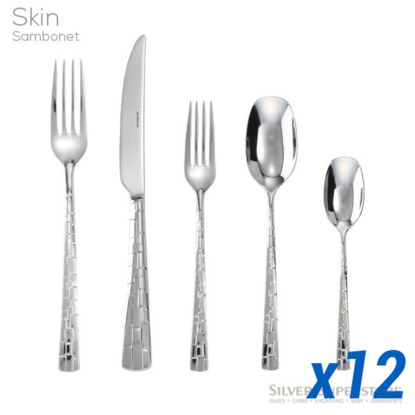 Skin 60pc Service for 12, Solid Handle