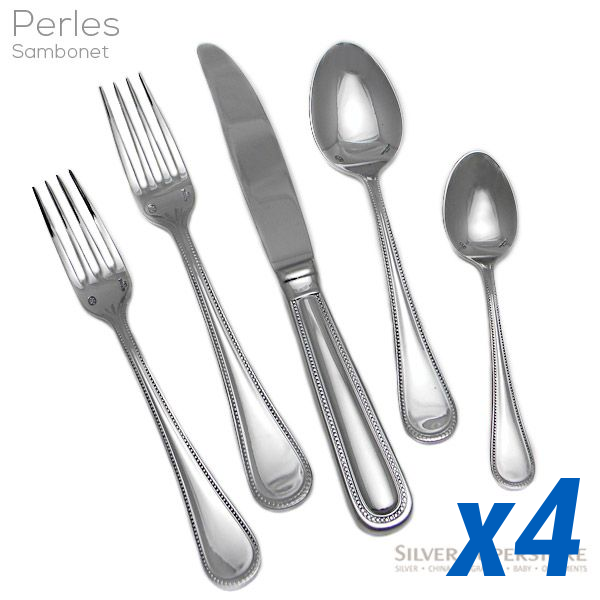 Perles 20pc Service for 4, Solid Handle Knife