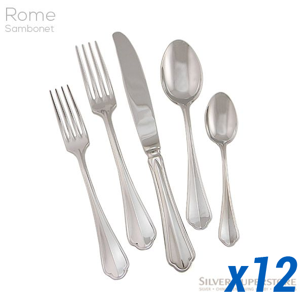 Rome 60 Piece Service for 12 Solid Handle