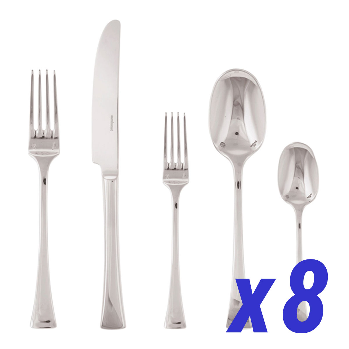 Triennale 40pc Service for 8, Solid Handle