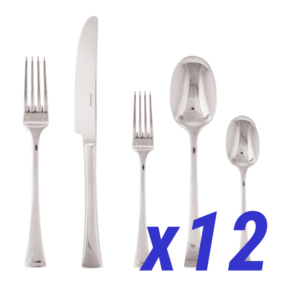 Triennale 60pc Service for 12, Solid Handle