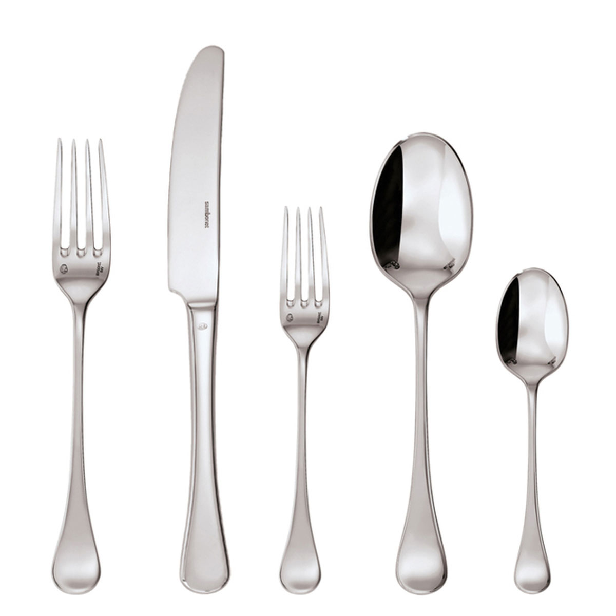 Queen Anne 5pc Place Setting, Solid Handle Knife