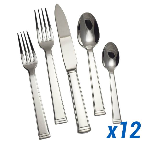 Akademia 60pc Service for 12, Solid Handle