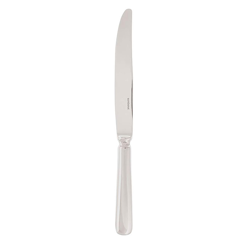 Baguette Silverplate Table Knife, Solid Handle