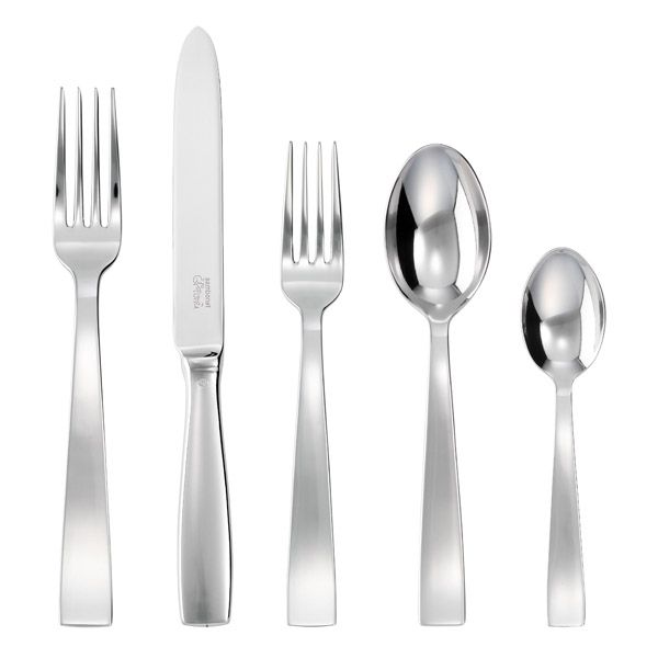 5pc Place Setting, Solid Handle